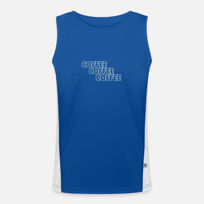 Coffee coffee coffee Men's Functional Contrast Tank Top 