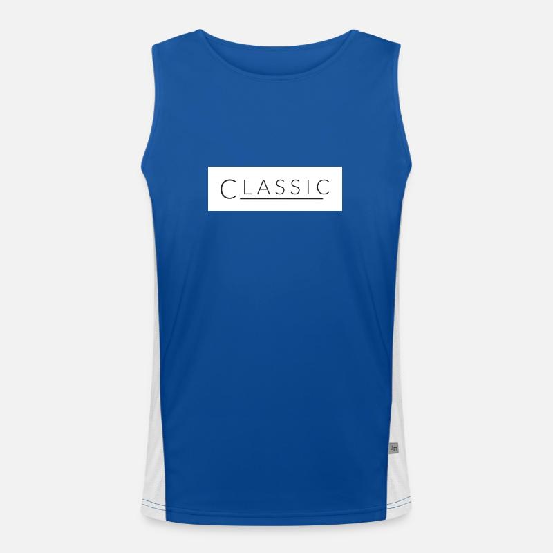 Blanc classique Débardeur respirant contrasté Homme 