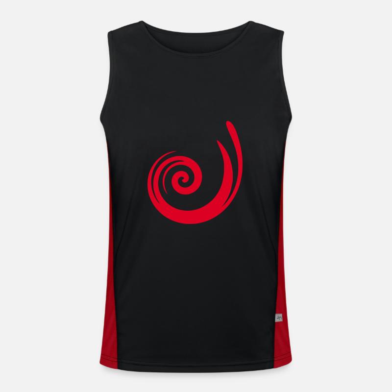 red pattern red gift idea - Men's Functional Contrast Tank Top  - black/red