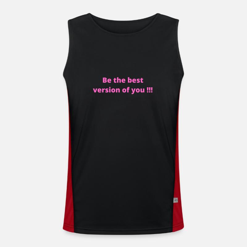 Sei die beste Version von dir Funktionelles Kontrast-Tank Top für Männer 