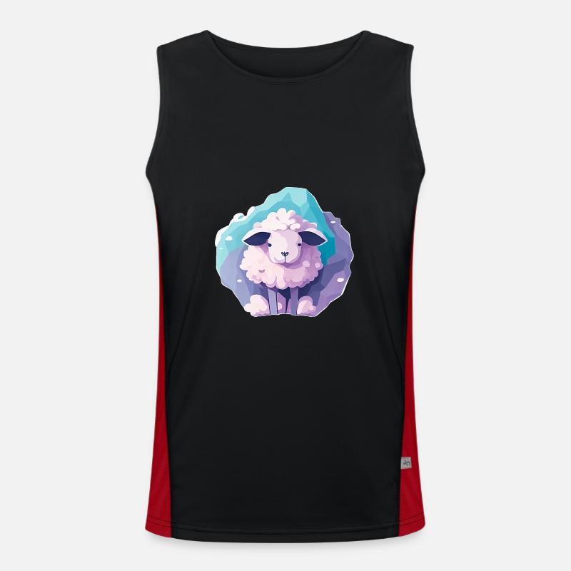 Schlafschaf Funktionelles Kontrast-Tank Top für Männer 