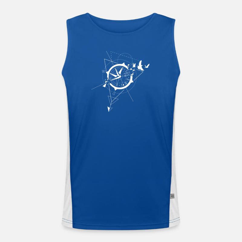 Kompass Funktionelles Kontrast-Tank Top für Männer 