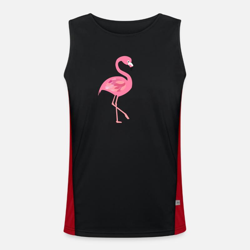 Flamingo Funktionelles Kontrast-Tank Top für Männer 