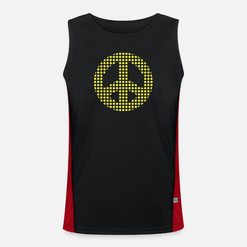Peace sign Men's Functional Contrast Tank Top 
