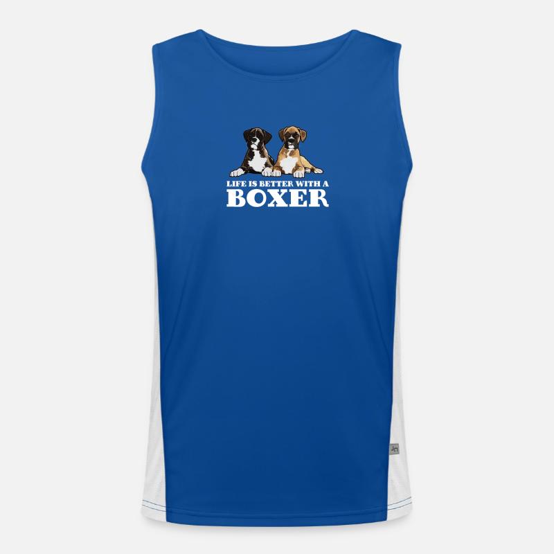 Boxer-Hundeleben ist besser mit einem Boxer Funktionelles Kontrast-Tank Top für Männer 