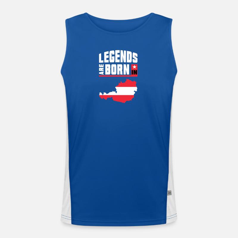 Legends are born in Austria / Gift Men's Functional Contrast Tank Top 