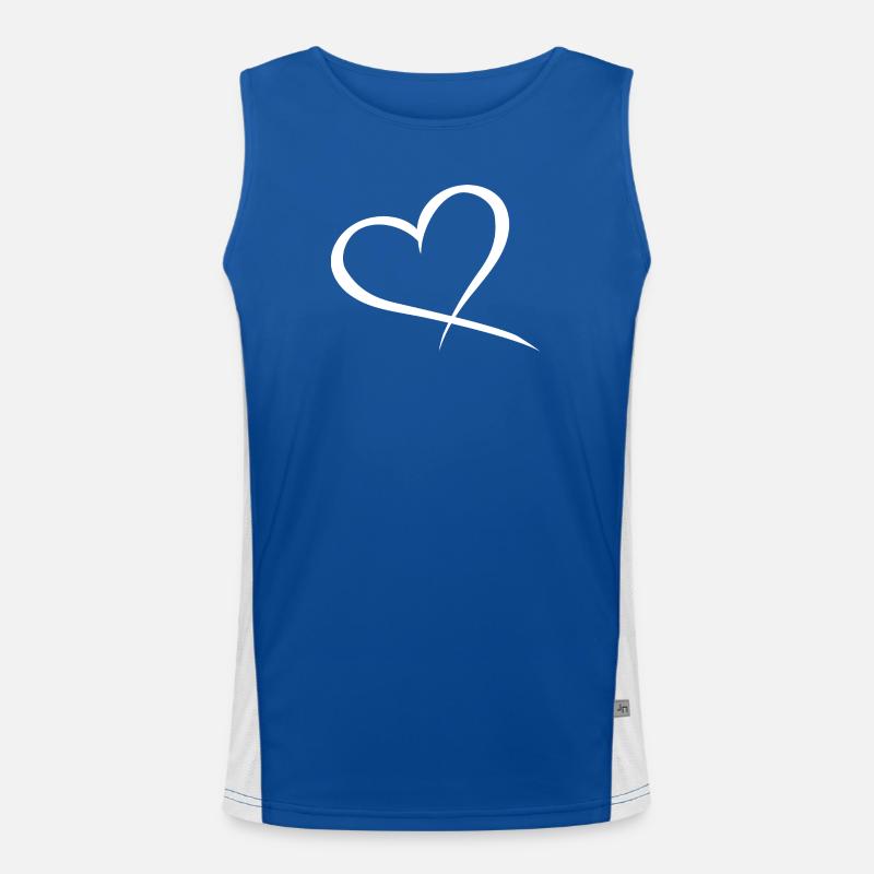 Heart design love Men's Functional Contrast Tank Top 