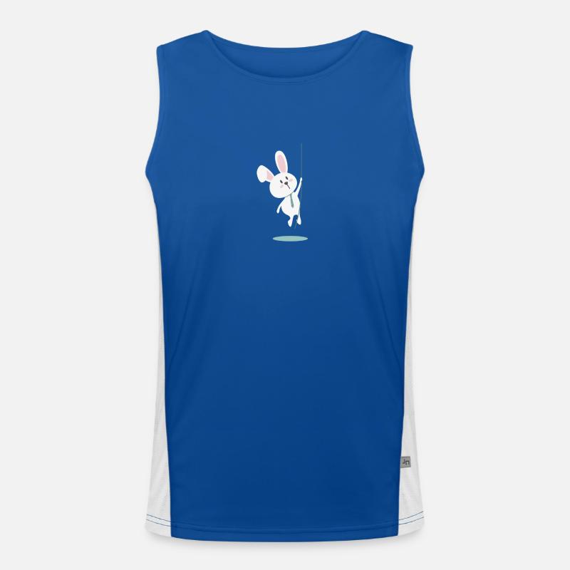 Mignon lapin de Pâques avec cravate – Design de lapin Débardeur respirant contrasté Homme 