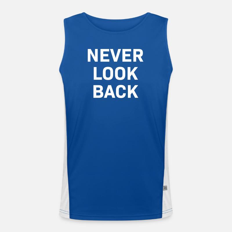 Never Look Back white Funktionelles Kontrast-Tank Top für Männer 