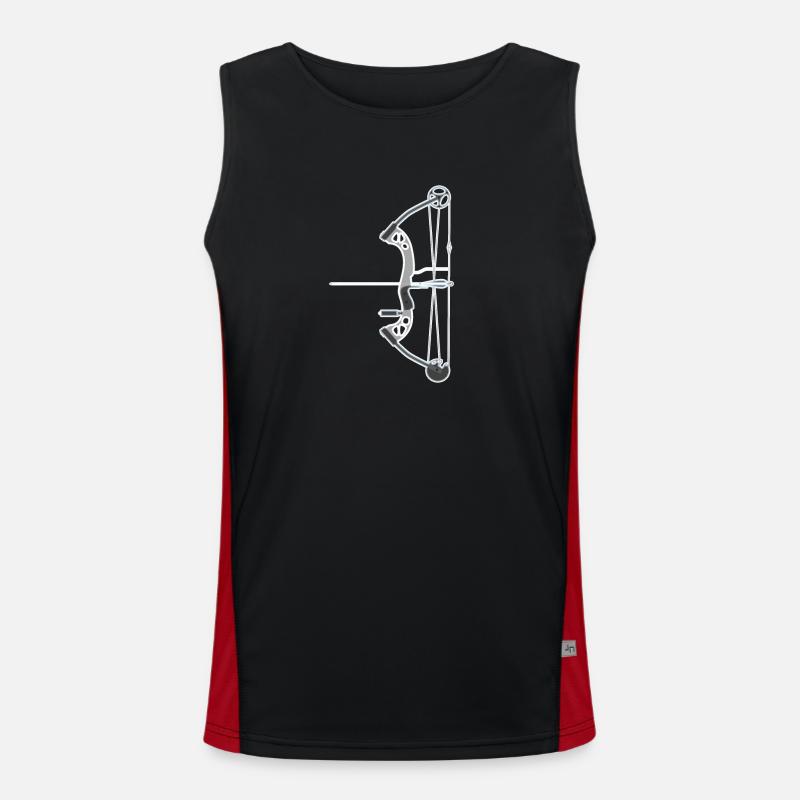 Archery Compound Bow - Men's Functional Contrast Tank Top  - black/red