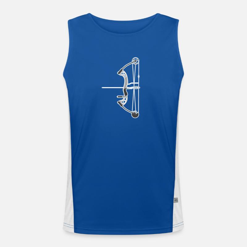 Bogenschießen Compoundbogen Funktionelles Kontrast-Tank Top für Männer 