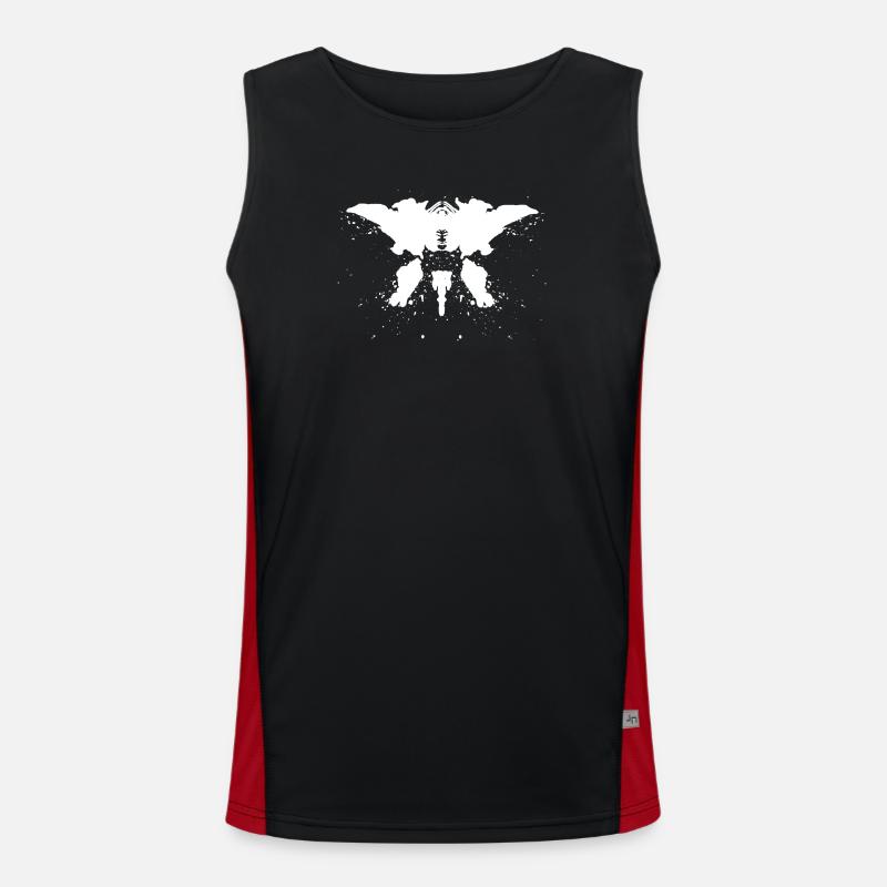 Rorschach - Men's Functional Contrast Tank Top - black/red