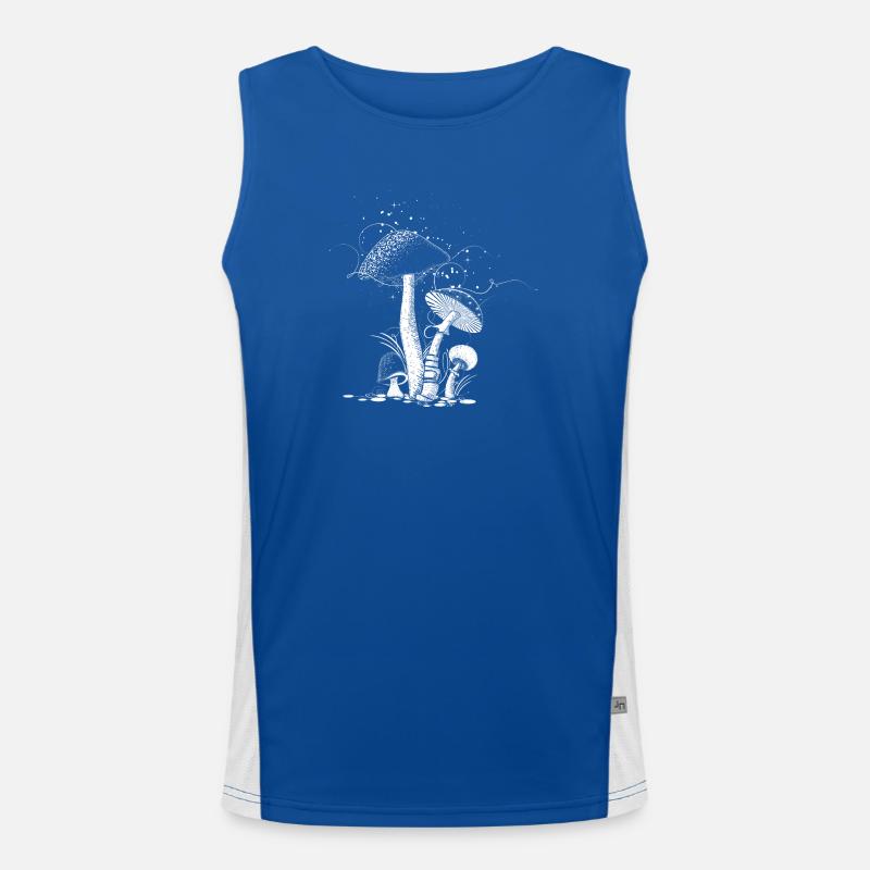 vier Pilze Funktionelles Kontrast-Tank Top für Männer 