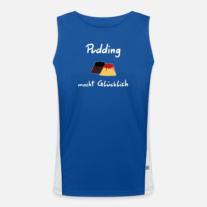 Pudding makes you happy Men's Functional Contrast Tank Top 
