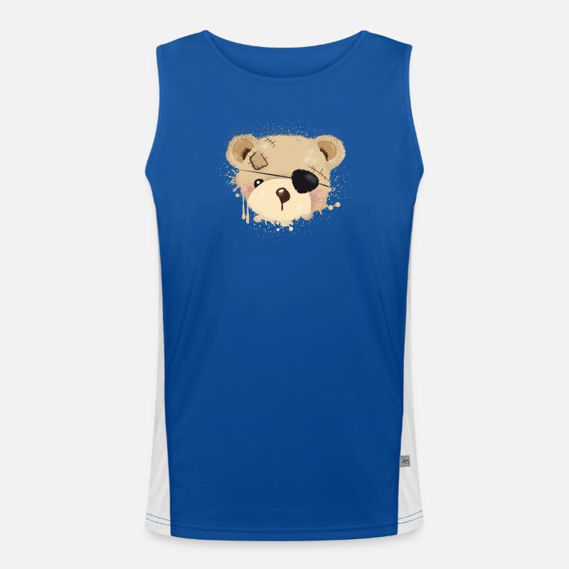 Nounours avec cache-œil Débardeur respirant contrasté Homme 