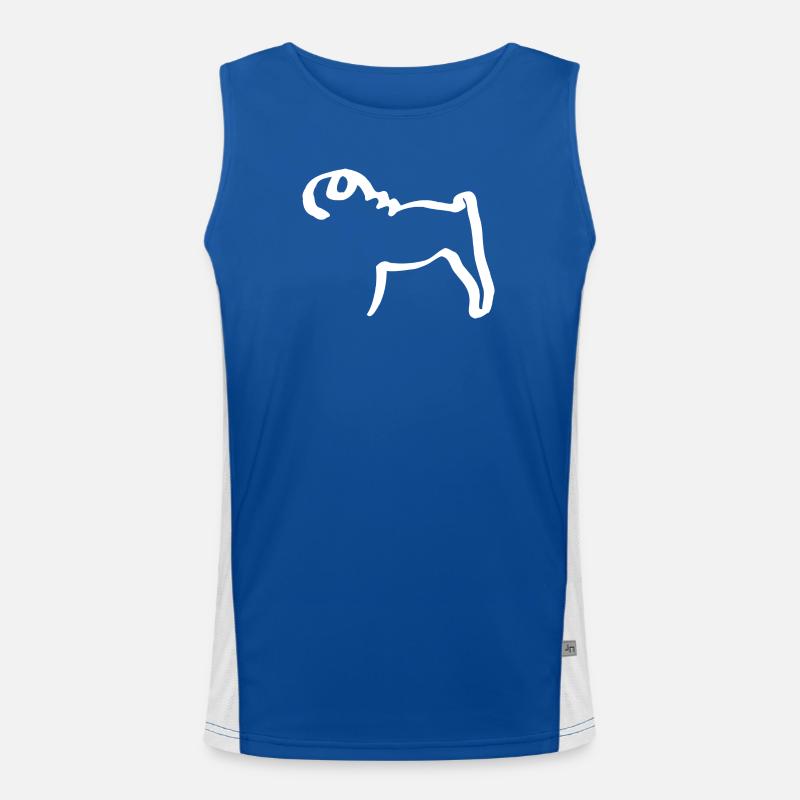 Linienmops Funktionelles Kontrast-Tank Top für Männer 