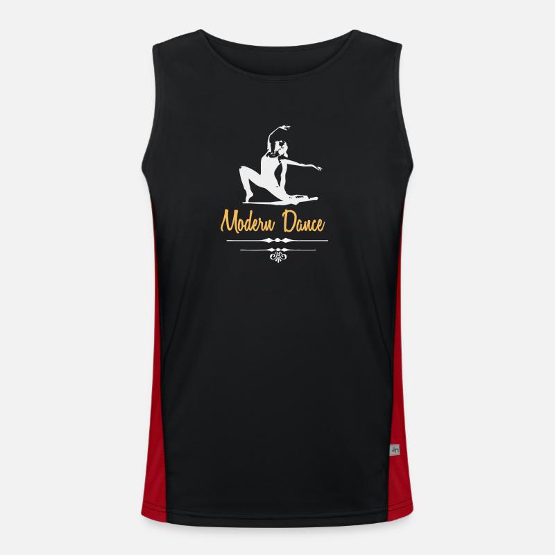 Modern Dance Dance Ballet - Men's Functional Contrast Tank Top  - black/red