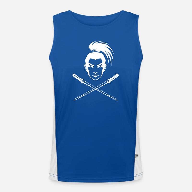 Ein japanischer Samurai Funktionelles Kontrast-Tank Top für Männer 