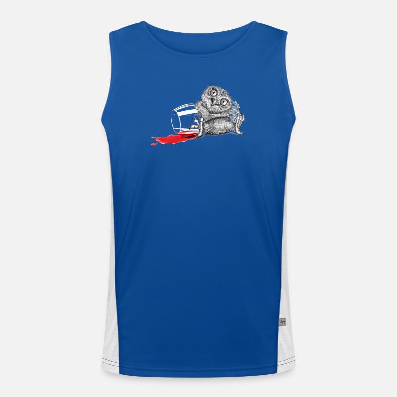 Tipsy owl Men's Functional Contrast Tank Top 