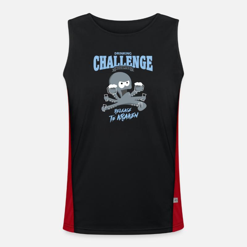 drinking challenge accepted - release the kraken Funktionelles Kontrast-Tank Top für Männer 
