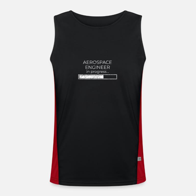 Aerospace engineer in progress - Men's Functional Contrast Tank Top  - black/red