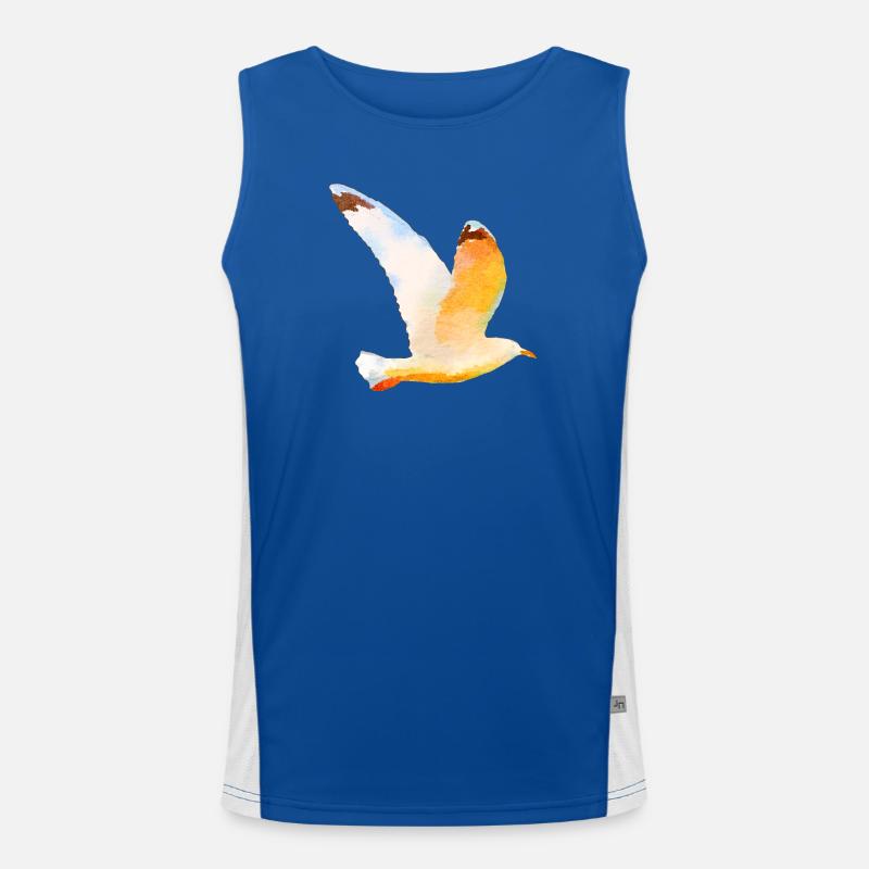 Moewe im Flug Vogel Urlaub Funktionelles Kontrast-Tank Top für Männer 