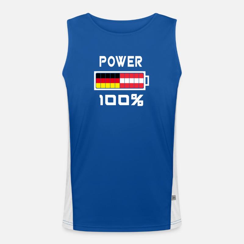 Germany and Austria Power 100% Men's Functional Contrast Tank Top 