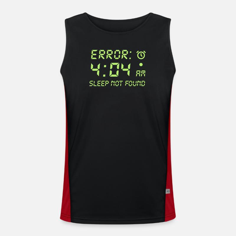 Error 404, sleep not found Programmierer Zocken Funktionelles Kontrast-Tank Top für Männer 