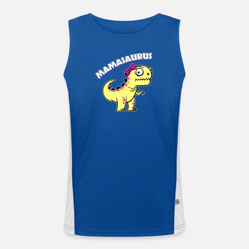 Mutter Supermama Beste Mutter Dinosaurier Lustig Funktionelles Kontrast-Tank Top für Männer 