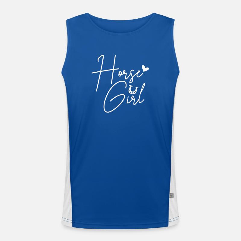 Pferdemädchen Funktionelles Kontrast-Tank Top für Männer 