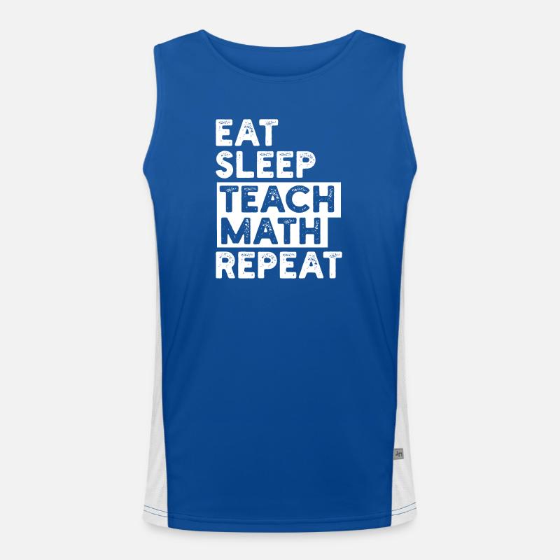 Math Teacher Mathematics Men's Functional Contrast Tank Top 