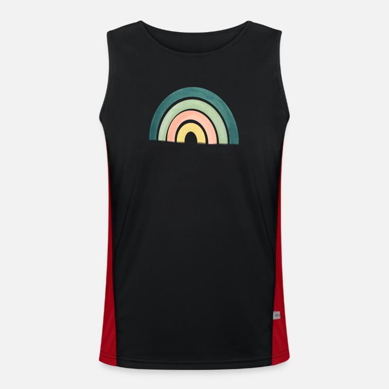 Regenbogen Funktionelles Kontrast-Tank Top für Männer 