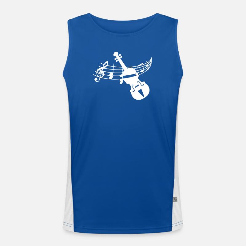 Geige Violine Funktionelles Kontrast-Tank Top für Männer 