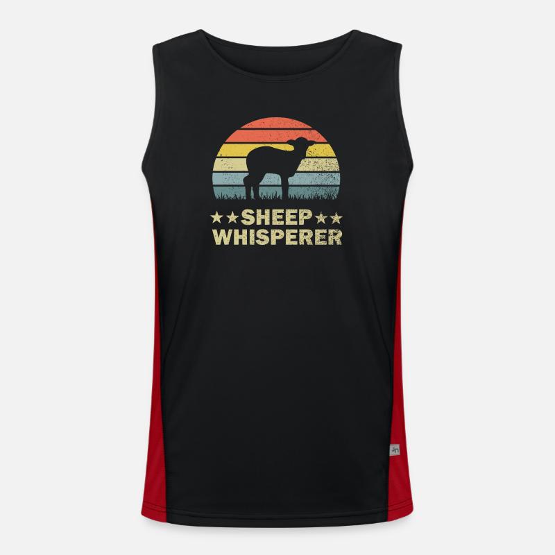 Schaf Schafe Funktionelles Kontrast-Tank Top für Männer 