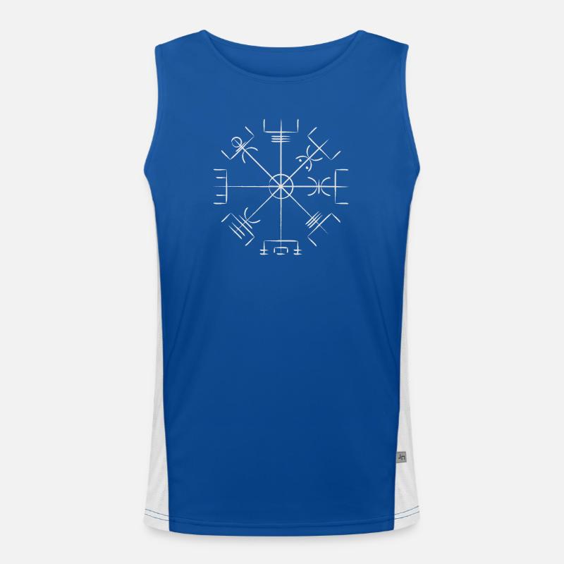 Vegvisir Wikinger Symbol Funktionelles Kontrast-Tank Top für Männer 