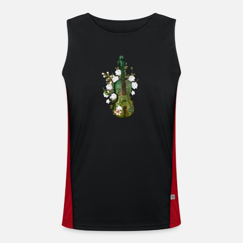 Wunderbare Geige Funktionelles Kontrast-Tank Top für Männer 