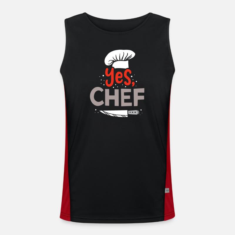 Chef Chef Chef Chef - Men's Functional Contrast Tank Top  - black/red