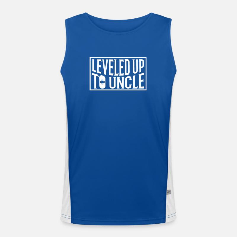 Onkel geworden Funktionelles Kontrast-Tank Top für Männer 