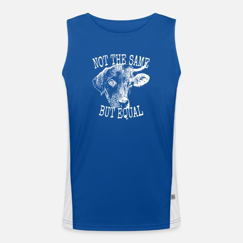 Vegan Not The Same But Equal Vegetarier Tierfreund Funktionelles Kontrast-Tank Top für Männer 
