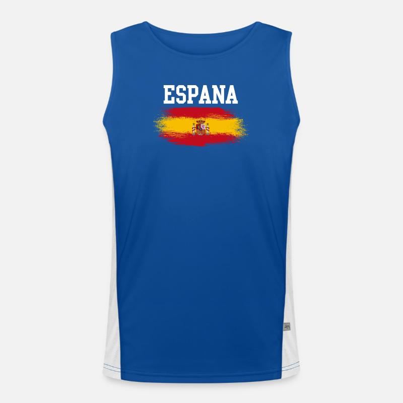 Espana Flaggenbürste Funktionelles Kontrast-Tank Top für Männer 