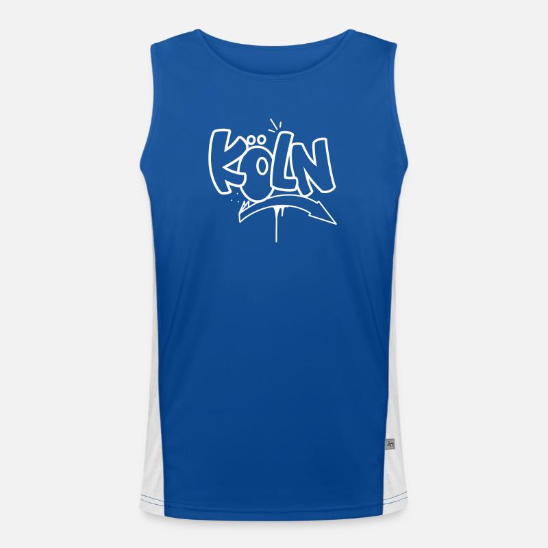 Köln Graffiti Funktionelles Kontrast-Tank Top für Männer 