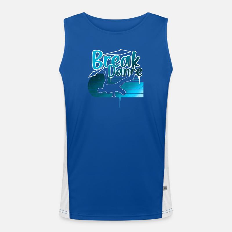Breakdance Funktionelles Kontrast-Tank Top für Männer 
