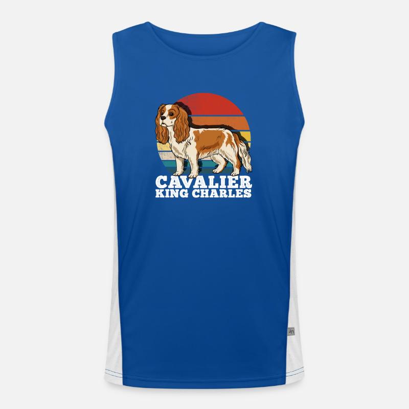 Cavalier King Charles Funktionelles Kontrast-Tank Top für Männer 