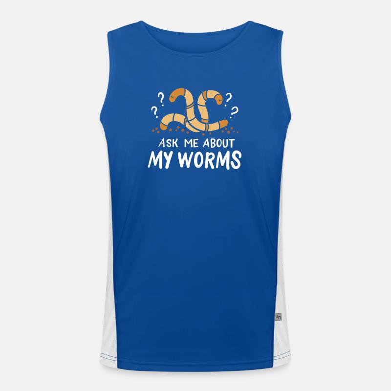 Würmer Wurmbauer Funktionelles Kontrast-Tank Top für Männer 
