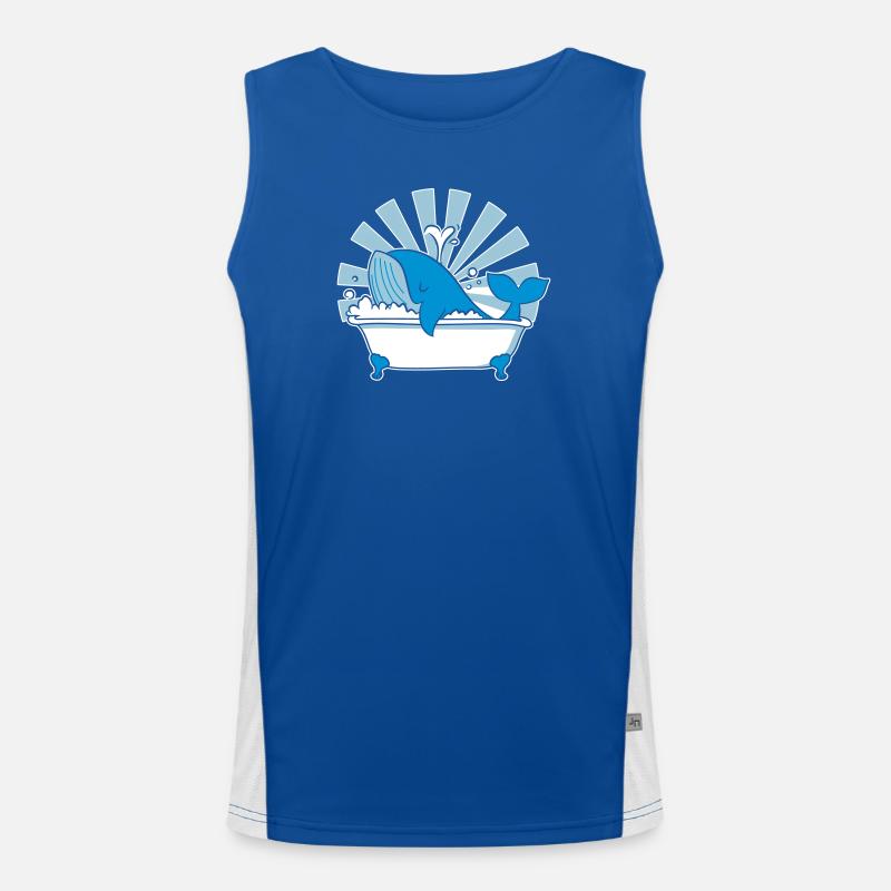 Baleine dans la baignoire – Funny Ocean Design Débardeur respirant contrasté Homme 