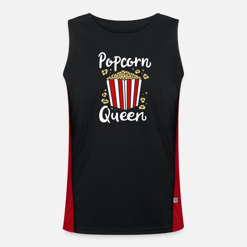 Popcorn - Men's Functional Contrast Tank Top  - black/red
