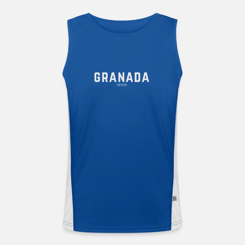 Granada Spain Men's Functional Contrast Tank Top 