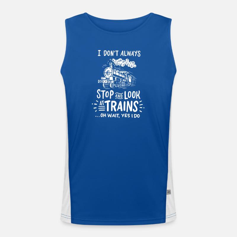 Trains Railway Men's Functional Contrast Tank Top 