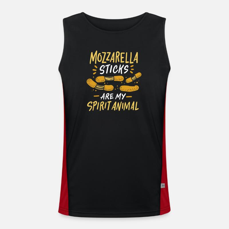 Mozzarella Stick Funktionelles Kontrast-Tank Top für Männer 