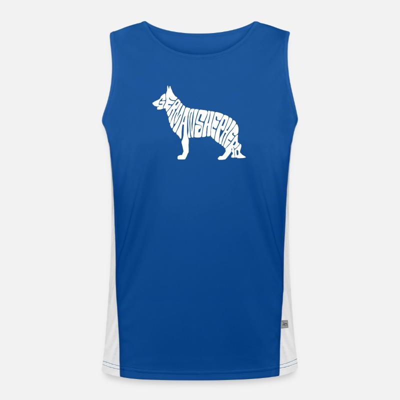 german shepherd Funktionelles Kontrast-Tank Top für Männer 